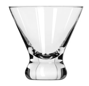 Empty Cosmo Glass on White Background